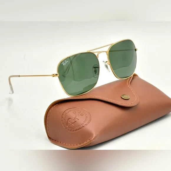 Ray-Ban RB3136 Caravan Sunglasses Green G-15 Lens Arista - Picture 9 of 9